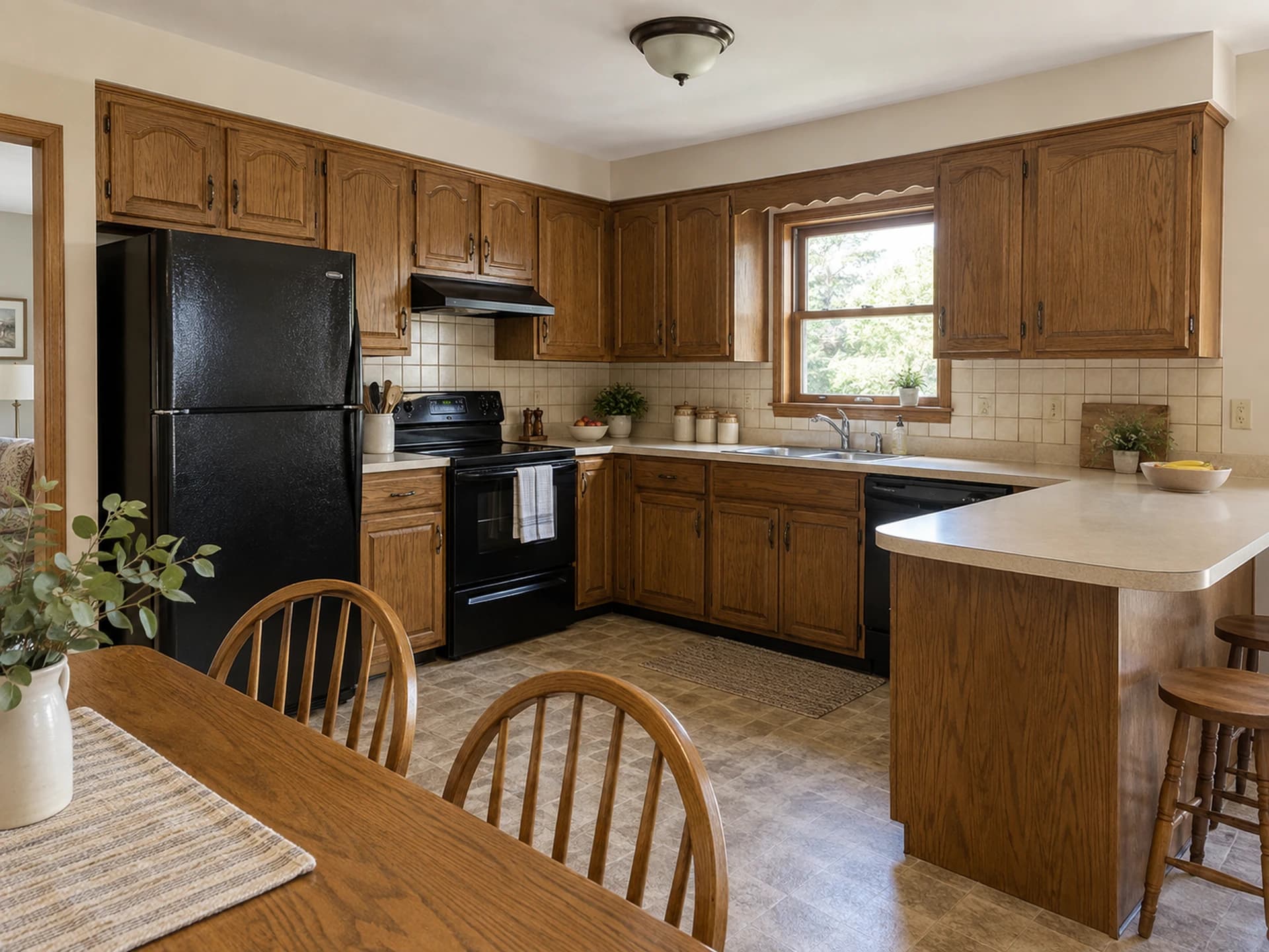 Dated kitchen before renovation