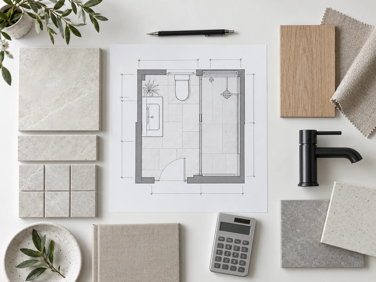 Renovation estimate and material board